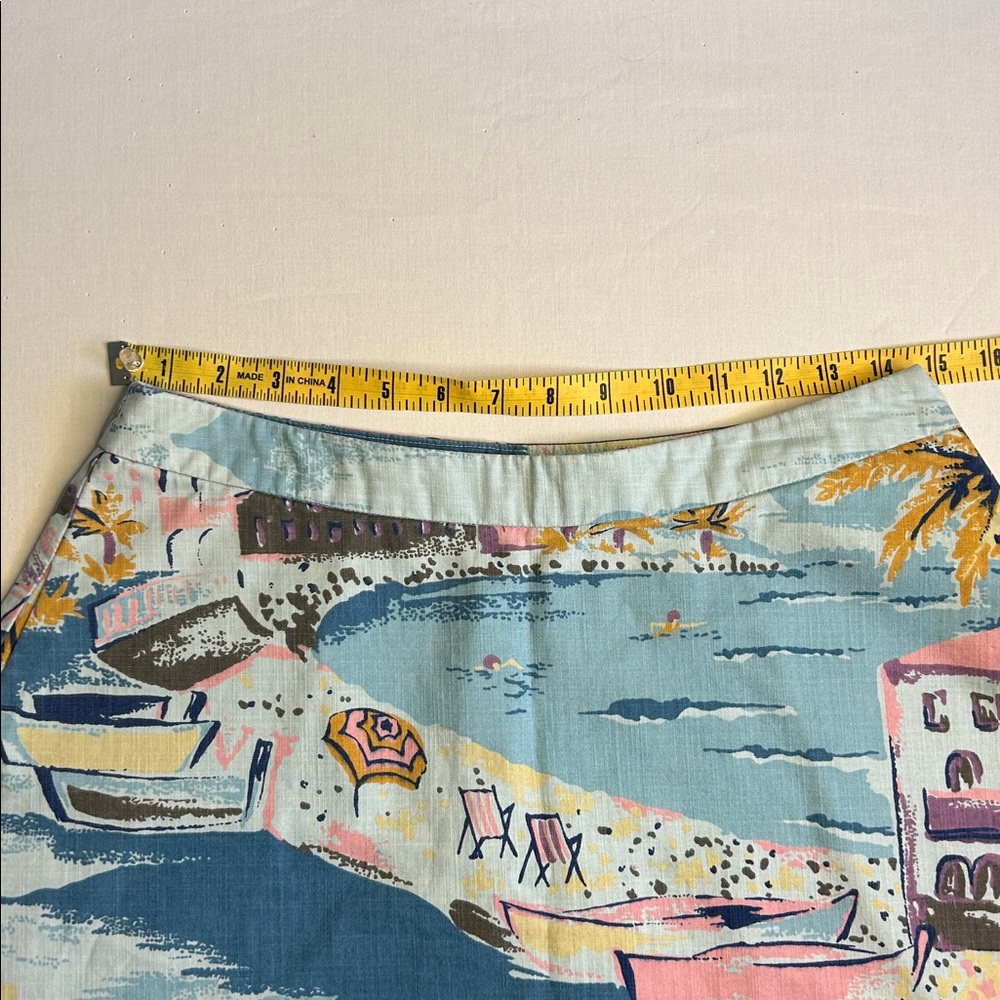Boden Scenic Print A-Line Skirt size 6 100% cotton - Picture 3 of 11